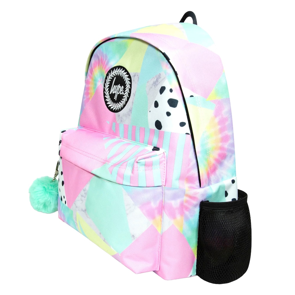 image 1 of Kids Backpack Multi Pastel Collage Design | Lightweight School Bag | Multi | Multi | 1