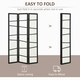 image 5 of HOMCOM Folding Room Divider 3 Panel Privacy Screen Protector with Wooden Frame White | Black | 120L x 1.8D x 170Hcm