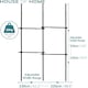 image 2 of House of Home Telescopic Clothes Rail Double Wardrobe Hanging Rack Adjustable Storage Black