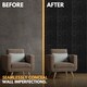 image 4 of NOVECRAFTO Decorative 3D Wall Panels (50cm x 50cm) Classic Brick Design PVC Cladding Panel | Black | Matte Black | M | 6
