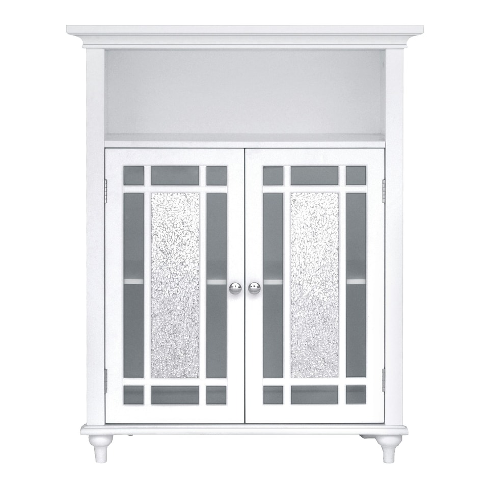 image 1 of Teamson Home Wooden Bathroom Floor Cabinet Doors Windsor White
