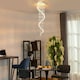 image 2 of HOMCOM Modern Crystal Droplet Ceiling Light Stainless Steel Bedroom Hallway
