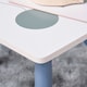 image 9 of HOMCOM 3 Pcs Kids Table & Chairs Dining Set Wood Legs Safe Corners Stars Seating Blue