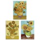 image 1 of Set of 3 Van Gogh Sunflowers Yellow Orange Classic A3 Wall Art Prints | Yellow