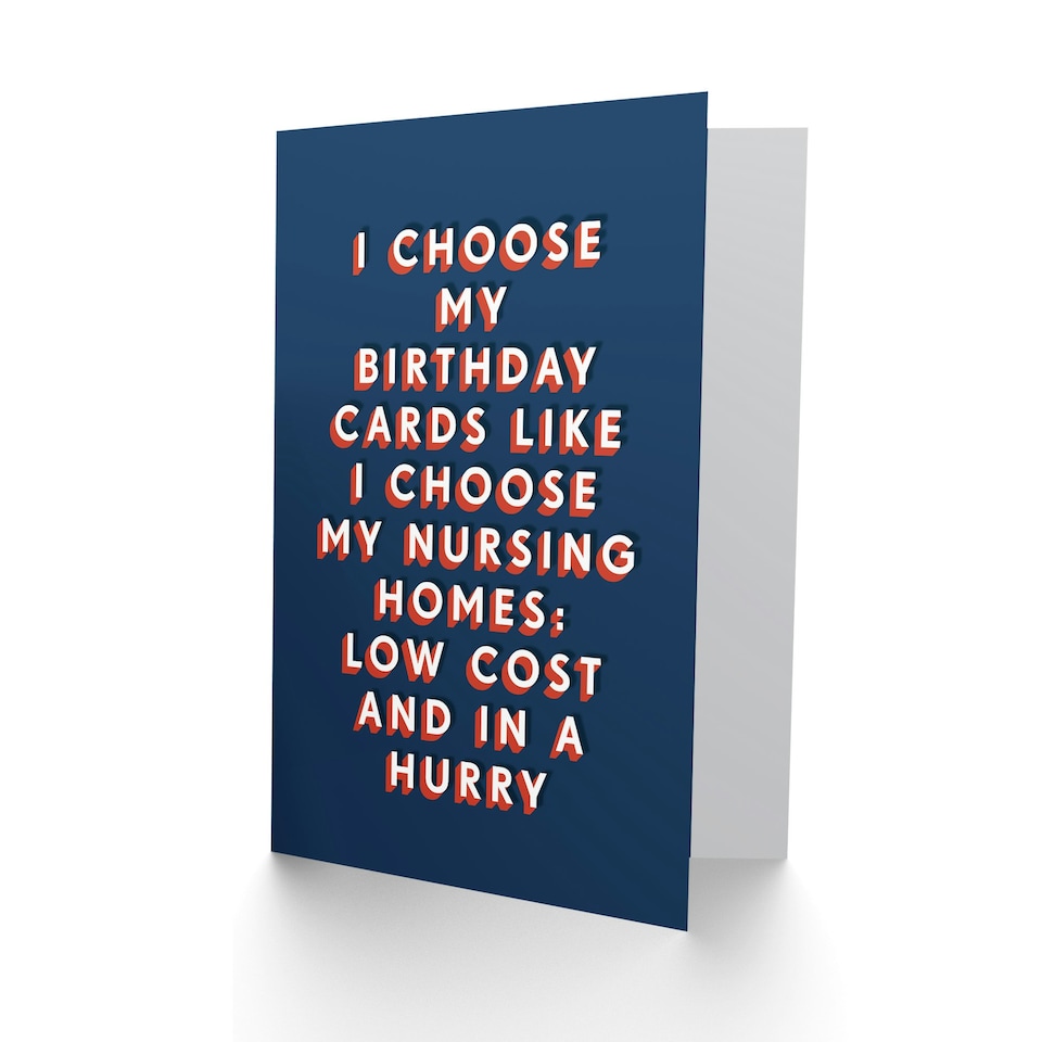 image 1 of Nursing Homes Joke Cheeky Low Cost Hurry For Him Birthday Card