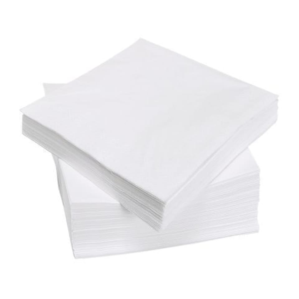 image 1 of Pack of 50 White Napkins 33x33cm 2 Ply