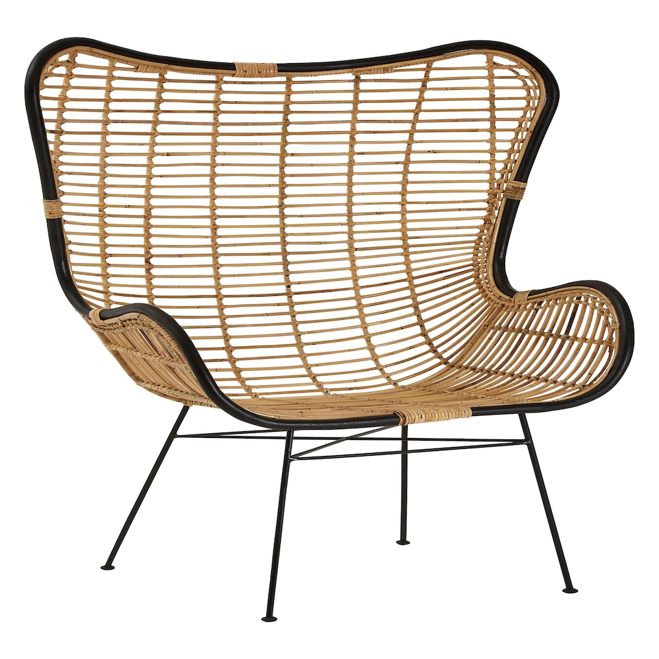 image 1 of Interiors by Premier Natural Rattan Egg Chair, Rustless Metal Rattan Chair, Easy Cleaning Armchair, Eco-friendly Outdoor Chair