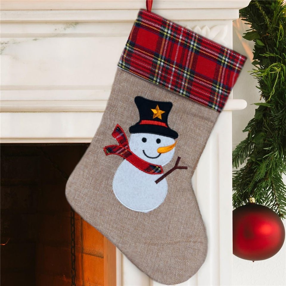 image 1 of Christmas Stockings Assorted Designs 4 Pack , Festive Hanging Stockings for Family & Home Decoration