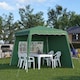image 2 of Outsunny 2.4 x 2.4m Pop Up Gazebo Canopy Tent with 2 Sidewalls and Carry Bag, Height Adjustable, UV50 Party Tent Event Shelter for Garden, Patio, Green