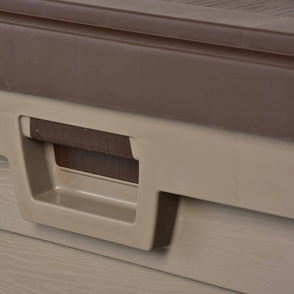 image 1 of 440L Garden Cushion Storage Box / Chest Sit on Lid | Brown