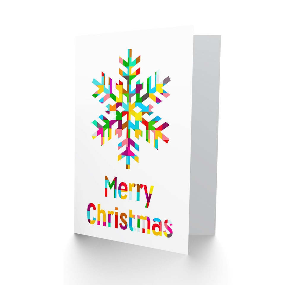 image 1 of Xmas Trippy Snowflake Christmas Card