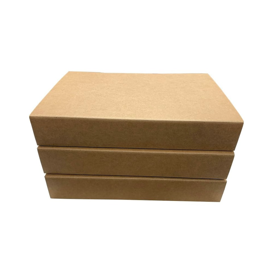 image 1 of Pack of 3 A4 Kraft Box Files 5cm Depth
