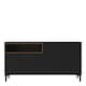 image 2 of Roomers Sideboard 3 Drawers 3 Doors in Black and Walnut
