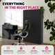image 3 of Filing Cabinet - 4 adjustable shelves, lockable, 140 x 90 x 40 cm Black