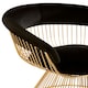 image 5 of Interiors by Premier Black Velvet and Gold Finish Chair, Easy to Clean Small Velvet Chair, Large Black Steel Frame Armchair