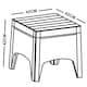 image 5 of Rattan Effect Square Garden Side Table - Black