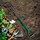 image 2 of Garden Border Digging Fork Gardening Tool 4 Tooth Handle Heavy Duty