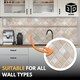 image 5 of NOVECRAFTO 3D Tile Effect Wall Panels – Cream Gold Arabesque Design with Glitter – Set of 6 PVC Sheets – 2.78m² (29.96sqft) – Kitchen & Bathroom Cladding