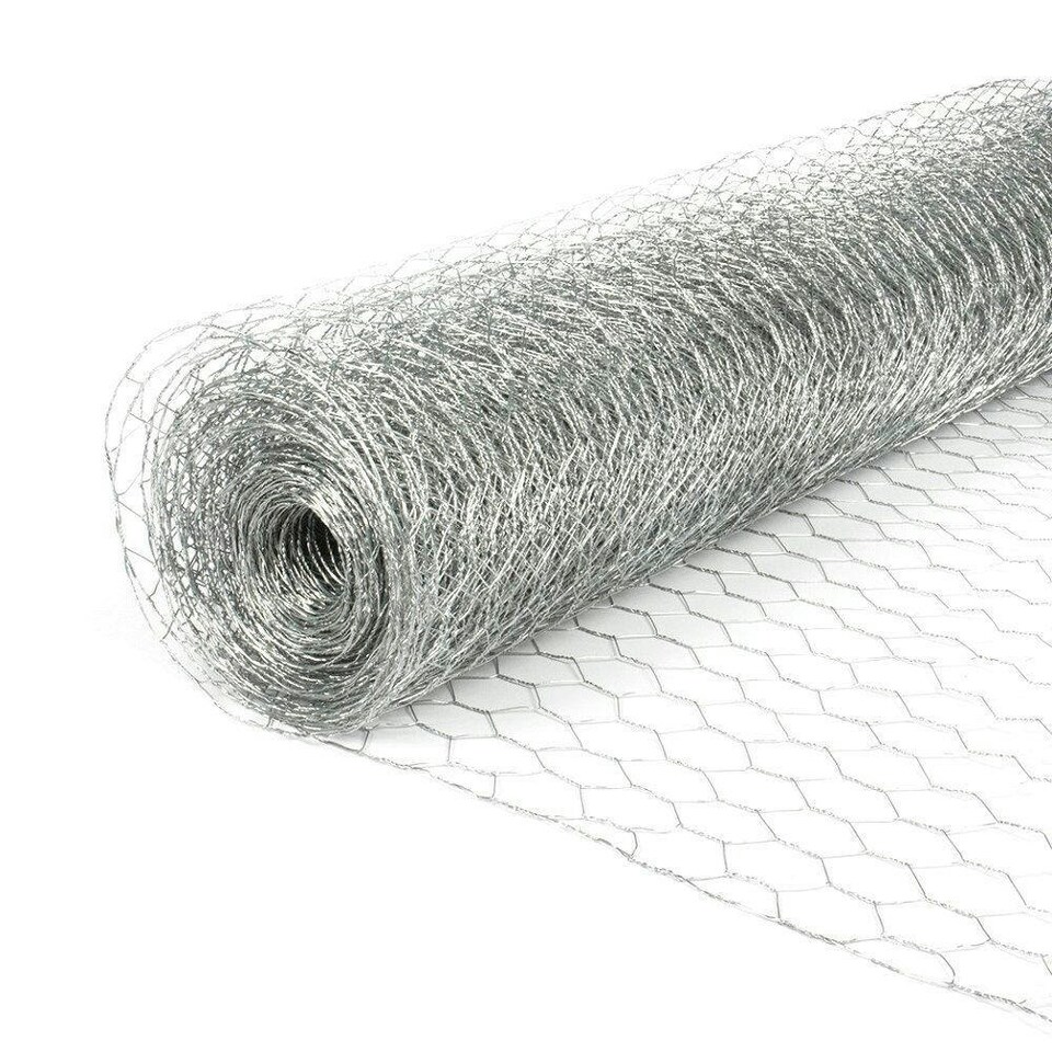 image 1 of True Products Galvanised Chicken Wire Netting - Rabbit Poultry Pet Garden Fence 50mm Mesh - 0.6m x 50m