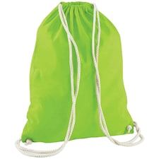 Westford Mill Cotton Drawstring Bag - Lime Green - One Size | Green | One Size