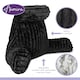 image 9 of Aamira Reading Pillow Black Faux Fur Ribbed Memory Foam Support Cushion | Black | Black | Standard | 1