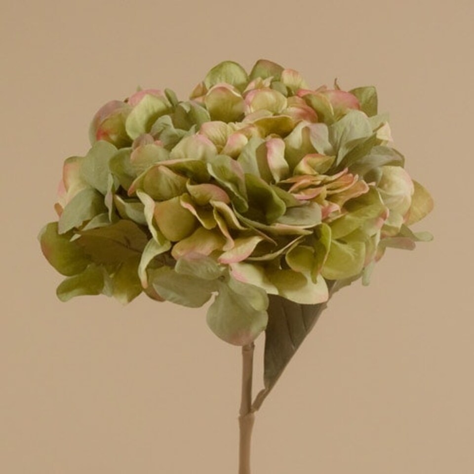 image 1 of Green Hydrangea Spray Artificial Flower Decoration 65cm