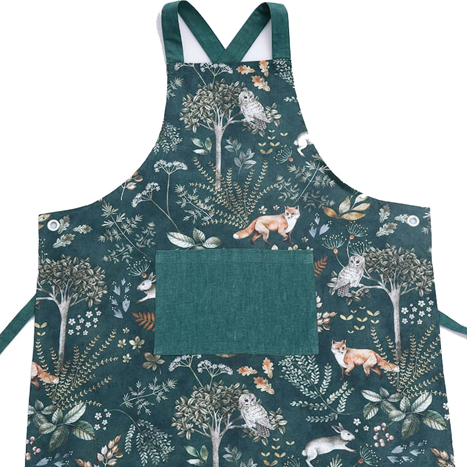 MM Living Briar Cotton Apron With Dual Patch Pocket