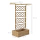 image 3 of Outsunny Wooden Trellis Planter, Raised Garden Bed for Climbing Plants, Natural