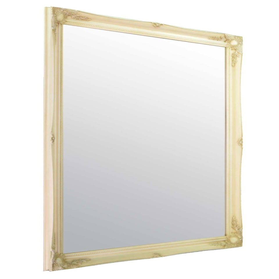 image 1 of Hamilton Cream Shabby Chic Design Wide Wall Mirror 137 x 106 CM White