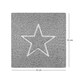 image 2 of Embossed Spaghetti Anti Slip Square Shower Mat - Star - 53cm x 53cm | Grey | Grey | Square 53x53cm
