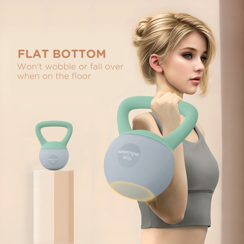 image 1 of SPORTNOW Kettlebell with Soft Body and Non-Slip Handle