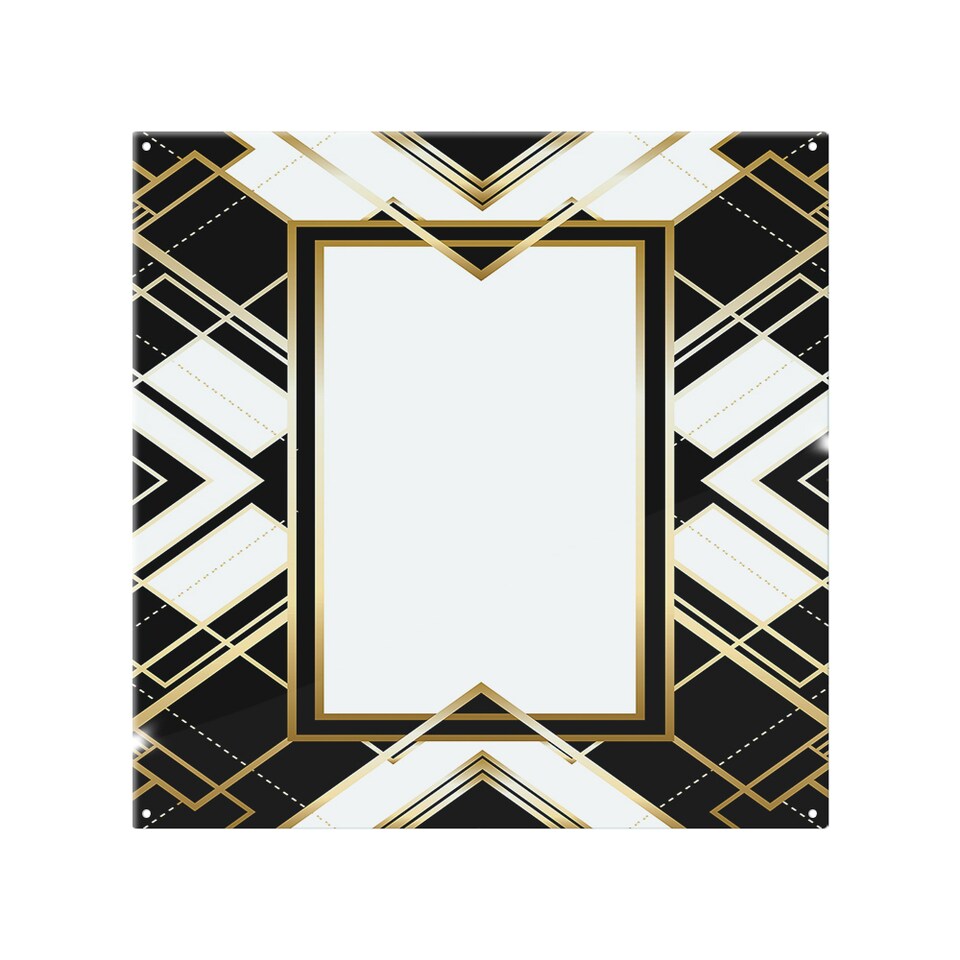 image 1 of Art Deco Frame Splash Back | White