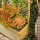 image 2 of Primrose Wooden Trough Planter 90cm x 40cm With Venetian Style Trellis 1.8m N/A