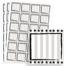 Wild West Design 40mm Square Sticker sheet of 24