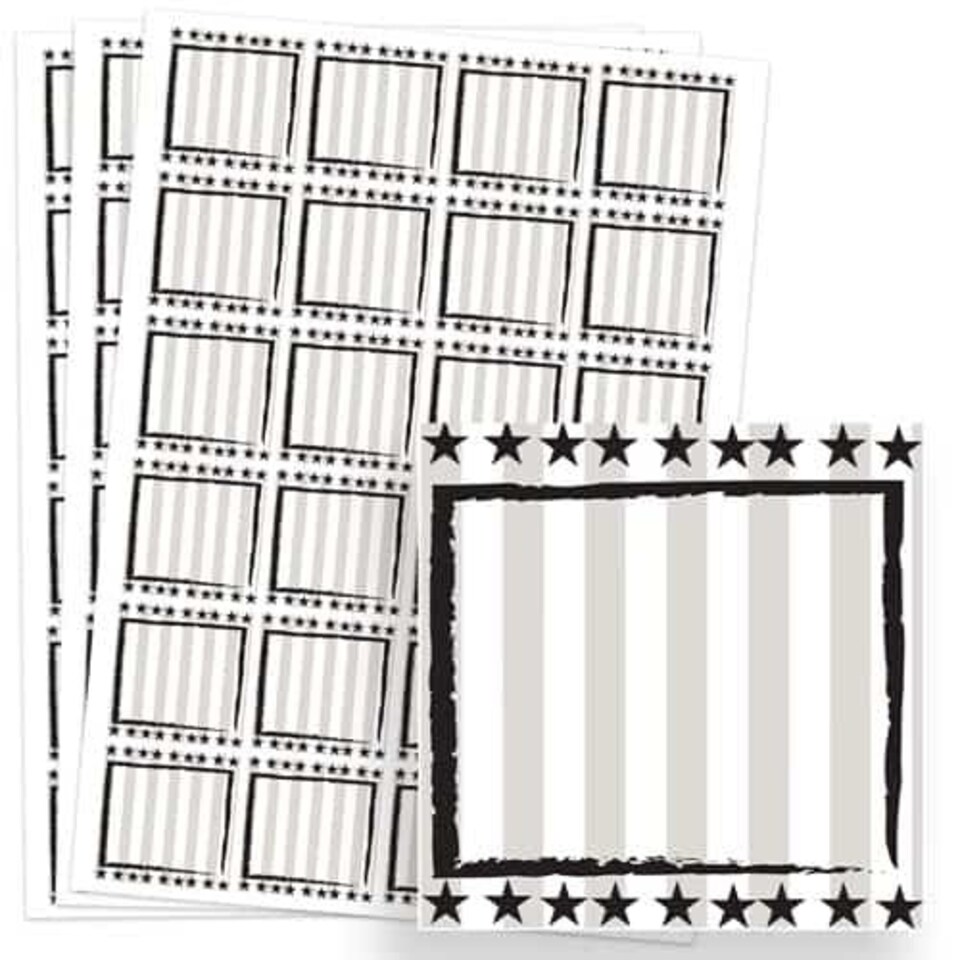 Wild West Design 40mm Square Sticker sheet of 24