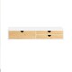 image 1 of SoBuy Monitor Stand with 3 Bamboo Drawers, White, 23.6x8.7x4.3 inches, 4.65 kg - BBF11-WN