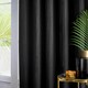 image 3 of Paoletti Corinthian Velvet Room Darkening Black Eyelet Curtains (W)168cm x 183 cm | Multi