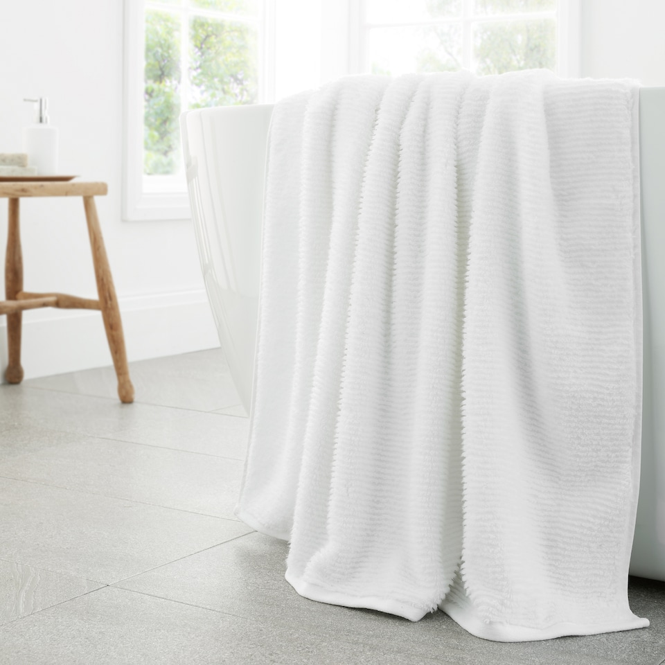 image 1 of Bianca Soft Zero Twist Spa Cotton Bath Towel | White | Bath towel