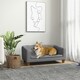 image 2 of PawHut Dog Sofa Bed, Elevated Dog Couch for Small, Medium Dogs - Grey