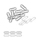 image 1 of 25mm Oval Shaped Brass Eyelet& Washer Metal Grommet Kit for DIY- 50pcs