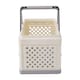 image 4 of Living and Home Collapsible Laundry Basket Hamper, 46cm W | White | L