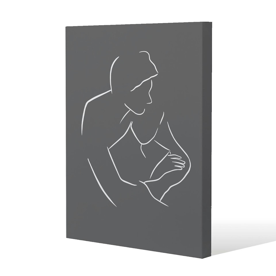 image 1 of Drawing of a couple in one line (Canvas Print)