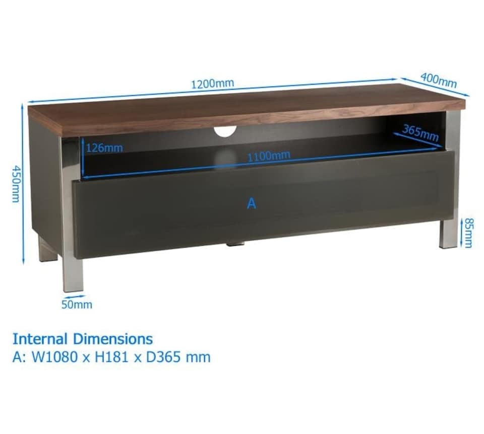 image 1 of Alphason Regent TV-Stand Brown/Walnut | Brown | Walnut | One Size | 36