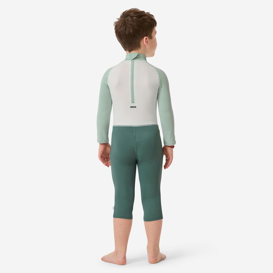 image 1 of Decathlon Baby/Kids’ Long-Sleeve UV-Protection Swimming Suit Blue Print