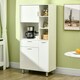 image 2 of HOMCOM Freestanding Kitchen Storage Unit w/ Cupboards, Cabinets
