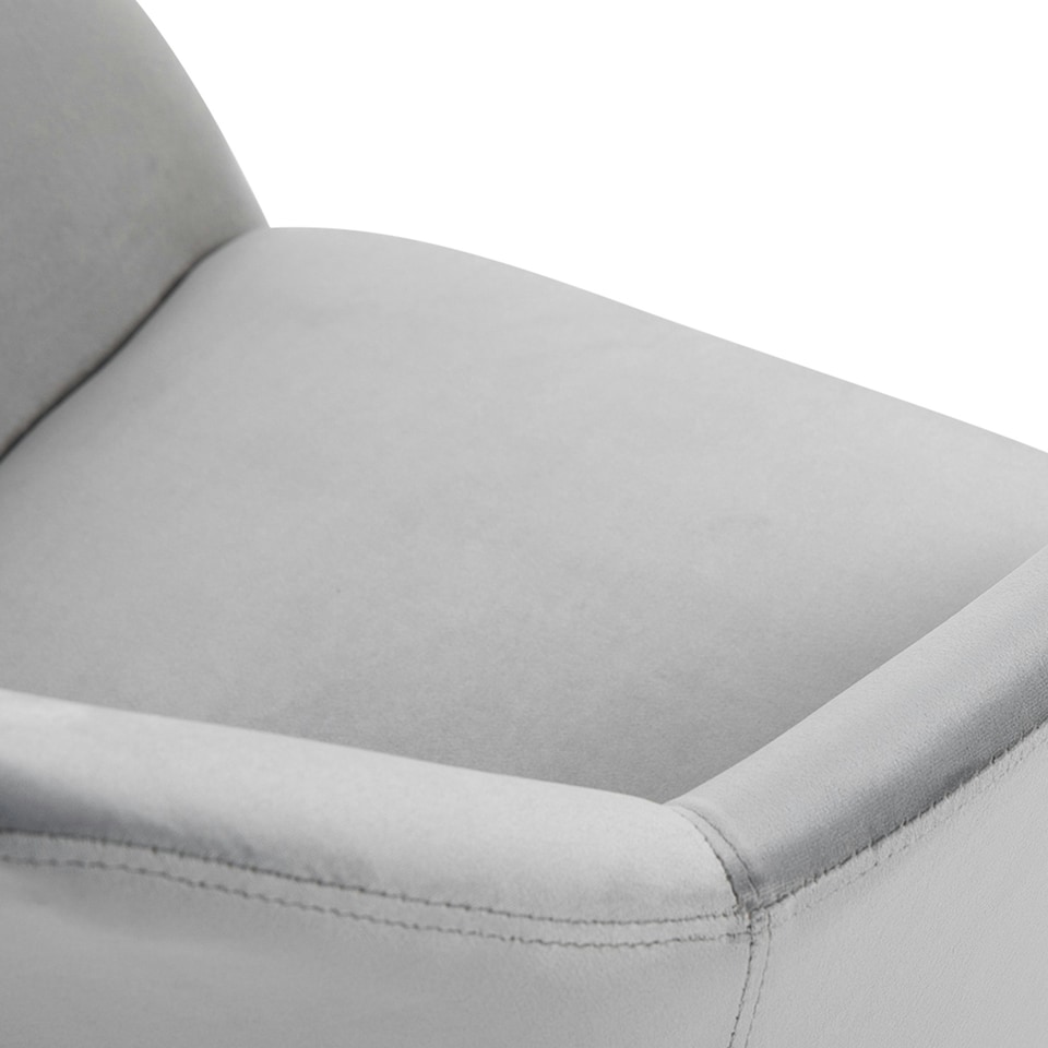 image 1 of HOMCOM Modern Upholstered Fabric Bucket Seat Dining Armchairs Set of 2 Grey