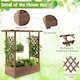 image 5 of COSTWAY Raised Garden Bed Planter Box w/ Trellis Coffee Brown