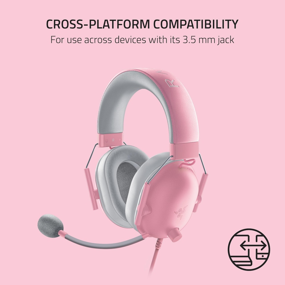 image 1 of RAZER BLACKSHARK V2 X WIRED GAMING HEADSET QUARTZ EDITION- PINK