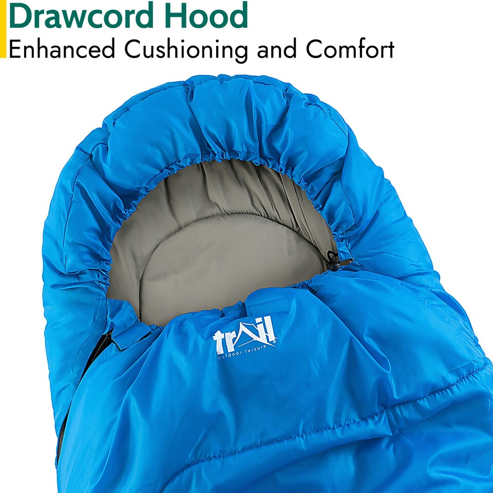 image 1 of Mummy Sleeping Bag - Blue