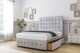 image 4 of Sloomy Berlin Silver Naples Divan Bed Base 2 Drawers Left Side With 54 Inch Floor Standing Headboard & 12 Inch Matching Footboard | Silver | Silver | Single | 1